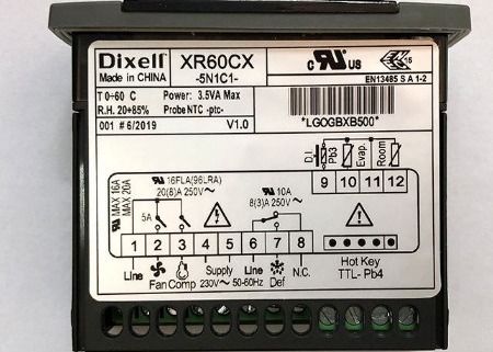 XR60CX Dixell Temperature Controller For Coldroom Freezer Room