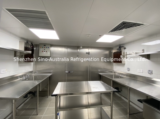 Prefabricated Meat Seafood Walk In Chiller Rooms Stainless Steel / Colorbond Material